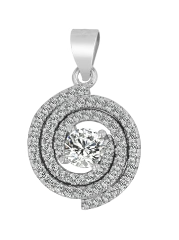 Adeliás Damen Anhänger aus 925 Silber mit Zirkonia in silber