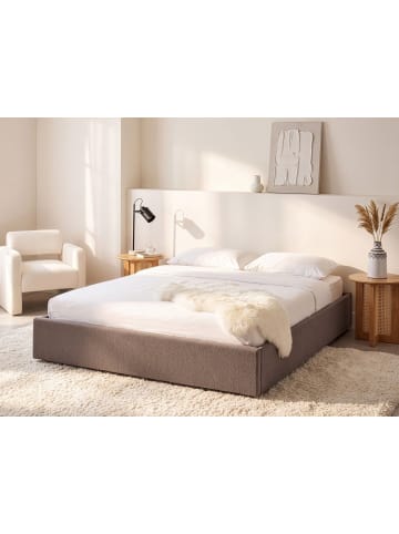 Beliani Doppelbett DINAN in Beige/Schwarz - (W) 187 x (H) 31 x (L) 214 cm