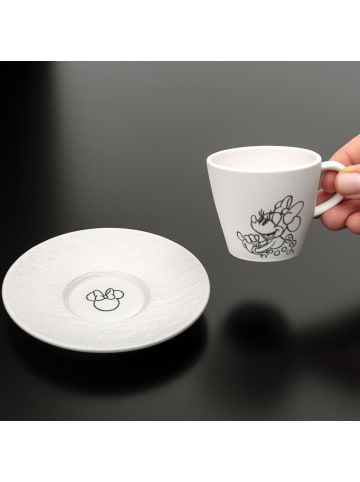Villeroy & Boch 6er Set Espressotassen Manufacture Rock blanc - Mickey Mouse in 60 ml in weiß