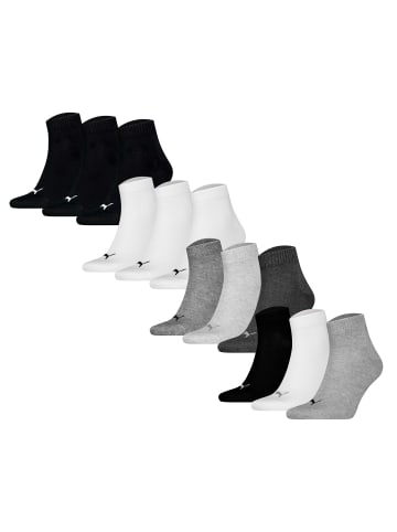 Puma Socken 12er Pack in Schwarz/Weiß/Grau/Grau/Schwarz/Weiß