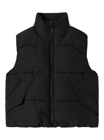name it Luftiges gesteppter Otw Gilet mit Kapuze und Taschen in Schwarz