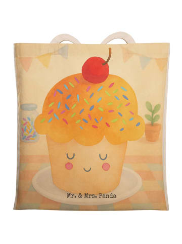 Mr. & Mrs. Panda Tasche Cupcake Design ohne Spruch in Weiß