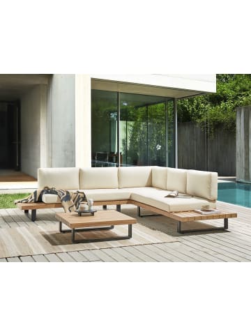 Beliani 2-tlg Sitzgruppe MYKONOS in Weiß/Braun