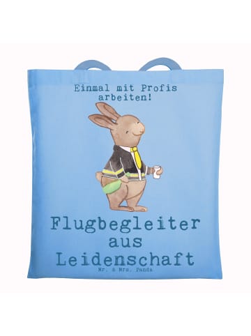 Mr. & Mrs. Panda Shopper Flugbegleiter Leidenschaft mit Spruch in Sky Blue