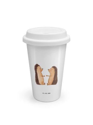 Mr. & Mrs. Panda ToGo Kaffeebecher Igel Liebe ohne Spruch in Weiß