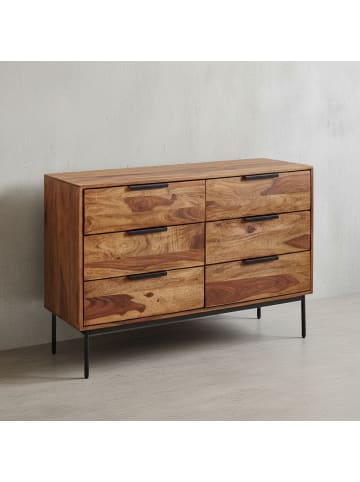 KADIMA DESIGN Kommode Flurschrank | Sheesham, 117x80x42cm, Industrial