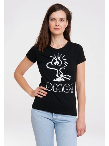 Logoshirt T-Shirt Woodstock in schwarz