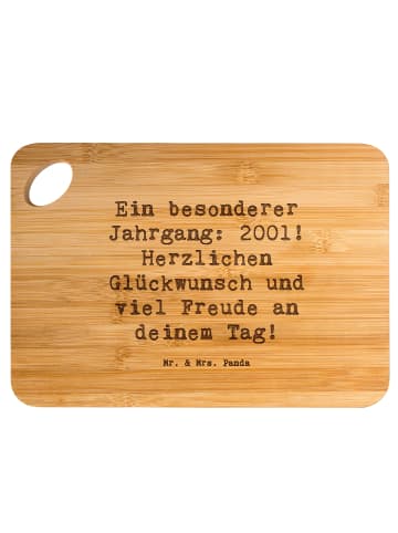 Mr. & Mrs. Panda Holzbrett Spruch 2001 Geburtstag mit Spruch in Braun