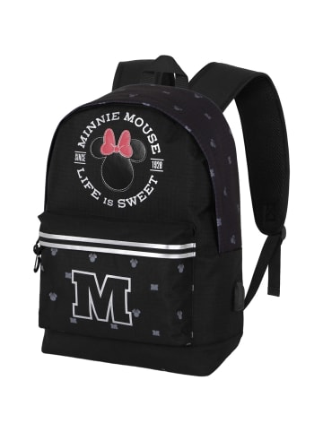 Disney Rucksack Minnie Mouse Symbol-Silver HS in schwarz