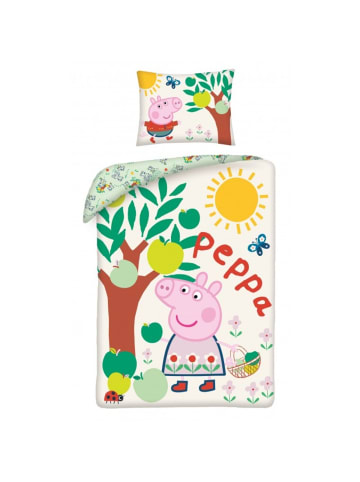 Peppa Pig Peppa Pig Bettwäsche Set aus Baumwolle Bettdeckenbezug 140 × 200 in Mehrfarbig