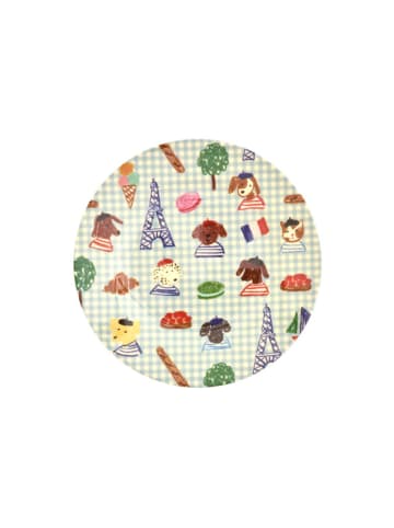 Rice Melaminteller Kids in Paris in blau