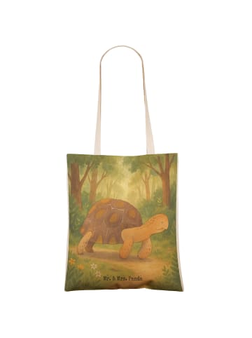 Mr. & Mrs. Panda Tasche Schildkröte MHerzieren Design ohne Spruch in Weiß
