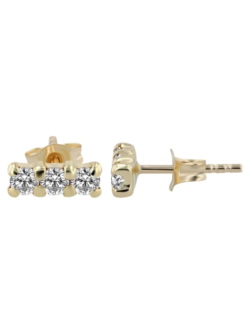 Adeliás Damen Ohrringe – Ohrstecker aus 333 Gold in gold