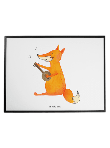 Mr. & Mrs. Panda Schreibunterlage Fuchs Gitarre ohne Spruch in Weiß