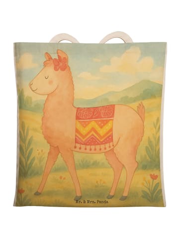 Mr. & Mrs. Panda Tasche Alpaka Stolz Design ohne Spruch in Weiß