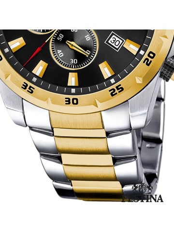 Festina Analog-Armbanduhr Festina Chronograph Sport silber, gold groß (ca. 45mm)