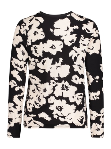 Betty Barclay Basic Shirt mit Rippbündchen in Schwarz/Weiß
