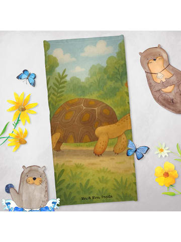 Mr. & Mrs. Panda Strandtuch Schildkröte MHerzieren Design ohne ... in OZeichenanblue