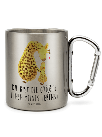 Mr. & Mrs. Panda Tasse Giraffe Kind mit Spruch in Silber