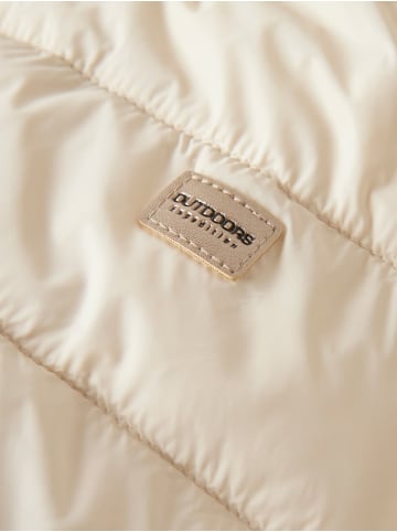 name it Warme Steppjacke mit Kapuze und Frontreißverschluss in Sand