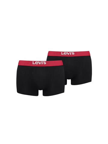 Levi´s Boxershorts LEVIS MEN SOLID BASIC TRUNK ORGANIC CO 2er Pack in Black/Red