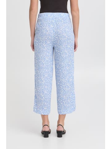 ICHI Casual Hose IHMARRAKECH Loose fit in Della Robbia Blue Flower Aop