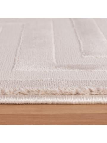 KADIMA DESIGN Teppich Kurzflor 3D-Muster Polypropylen Wohnzimmer in Beige