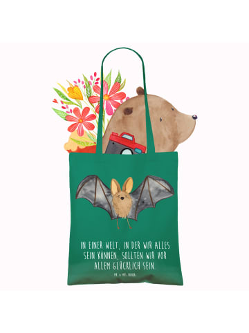 Mr. & Mrs. Panda Strandtasche Fledermaus Flügel mit Spruch in Mint