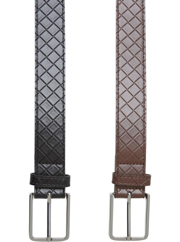 Urban Classics Gürtel in black/silver+brown/silver