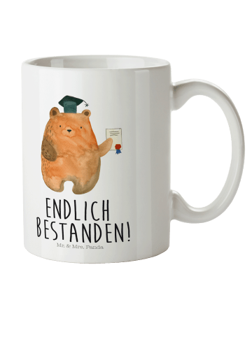 Mr. & Mrs. Panda Becher Bär Prüfung mit Spruch in Weiß