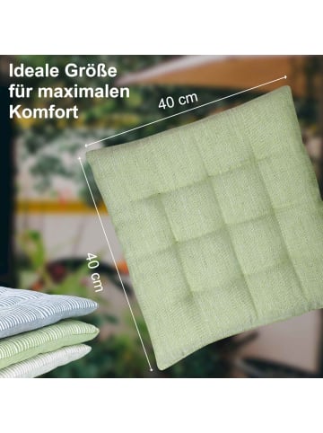 Tom Tailor Sitzkissen 4er Sparset FRESHSTRIPE4ER 4 in Grün