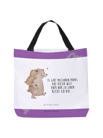 Mr. & Mrs. Panda Tote Bag Papa Bär mit Spruch in Weiß