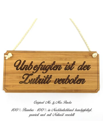 Mr. & Mrs. Panda Schild Unbefugten ist der Zutritt... mit Spruch in Keine Angabe