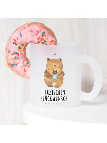 Mr. & Mrs. Panda Haferl Bär Baby mit Spruch in Transparent