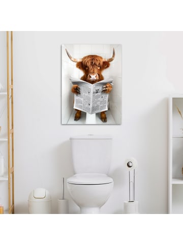 MuchoWow Leinwand bilder Zeitung Schottisches Hochlandrind (BxH)