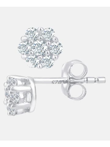 Diamant L'éternel Ohrstecker aus 375 Weißgold mit 0.25 Karat Diamant