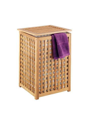 Zeller Wäschetruhe, Bamboo in Braun, (B) 40 x (H) 58 x (L) 40 cm