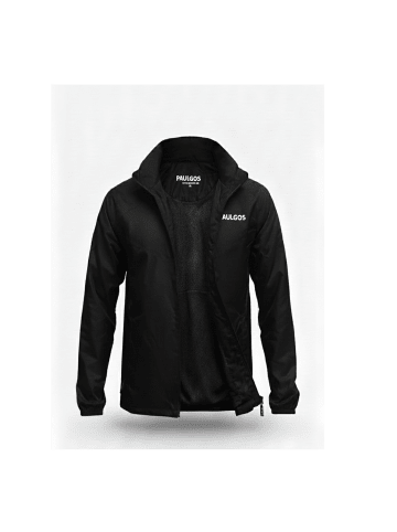PAULGOS Herren Regenjacke Funktionsjacke in Schwarz