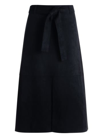 Zero  Midirock mit Bindegürtel in Black Beauty