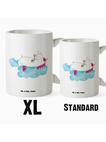 Mr. & Mrs. Panda weisse tasse Einhorn Verliebt ohne Spruch in Weiß