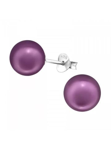 Alexander York Ohrstecker PERLE classic 8 mm lila in 925 Sterling Silber, 2-tlg.