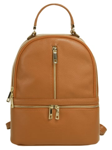 Samantha Look Rucksack echt Leder in cognac