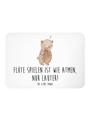 Mr. & Mrs. Panda Magnet Flöte Atem mit Spruch in Weiß