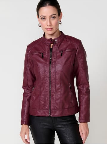 KOROSHI Damen Bikerjacke Kunstleder in braun