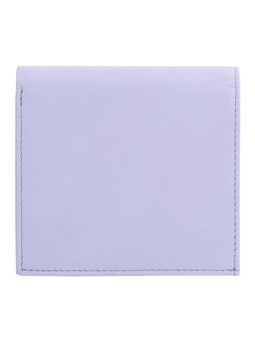 DuDu Geldbörse Leder 9,5 cm in black-lavander