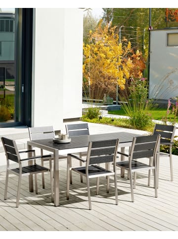 Beliani 6er-Set Esszimmerstuhl VERNIO in Schwarz/Silber