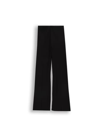 Coccodrillo Gerippte Leggings mit langem Bein in schwarz