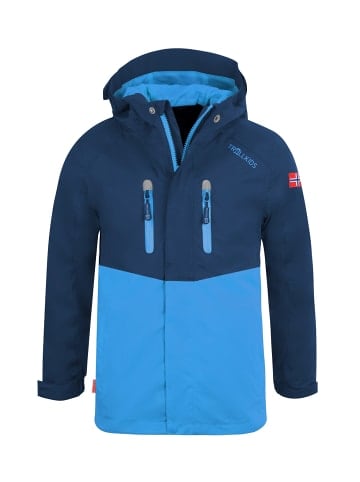 Trollkids Regenjacke "Nusfjord" in Marineblau / Mittelblau