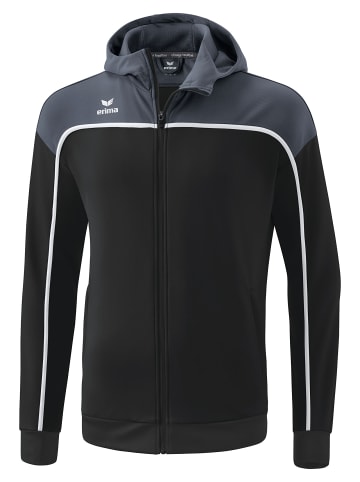 erima Change By Erima Trainingsjacke mit Kapuze in black grey/slate grey/weiß