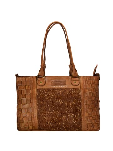 Greenland Nature Femi & Nine Schultertasche Leder 42 cm in cognac